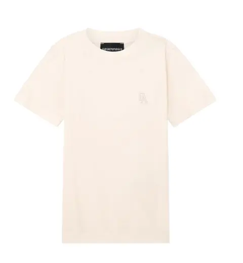 T-shirt in jersey con logo ricamato