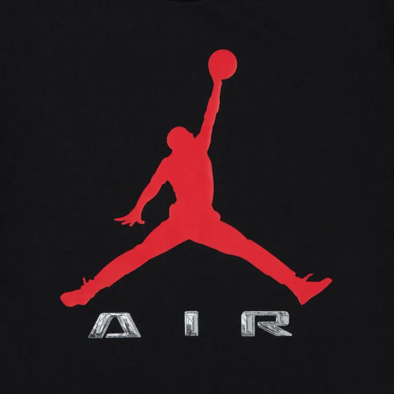 T-shirt Jordan nera per bambino con logo