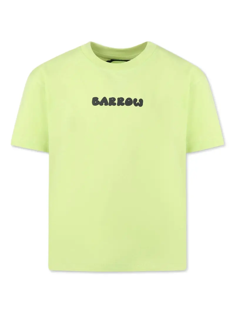 T-SHIRT LIME CON FANTASIA SUL RETRO LOGO BARROW