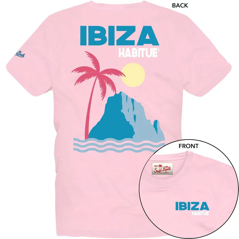 T-SHIRT MC2 SAINT BARTH ROSA CON STMPA IBIZA