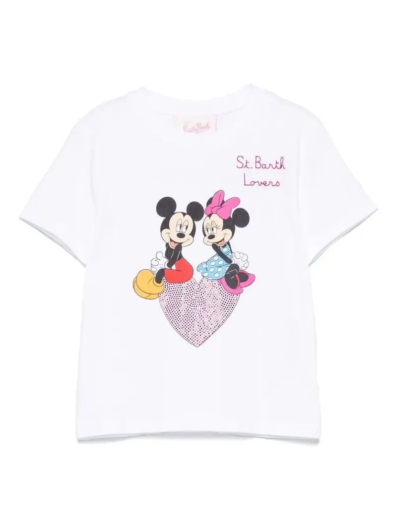 T-SHIRT MICKEY MINNIE LOVERS STRASS MC2 SAINT BARTH