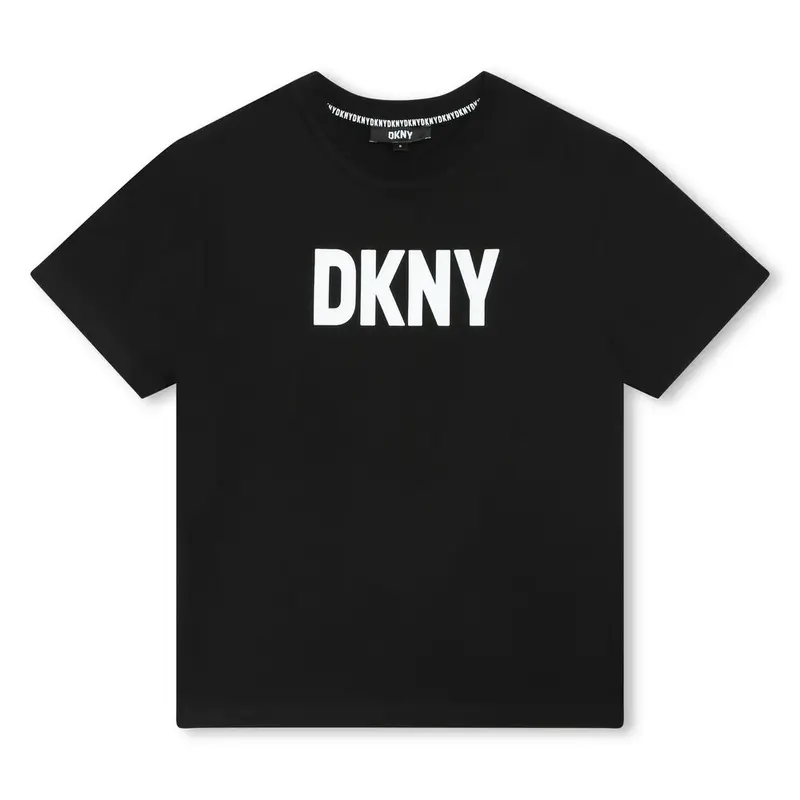 T-SHIRT NERA CON LOGO DKNY