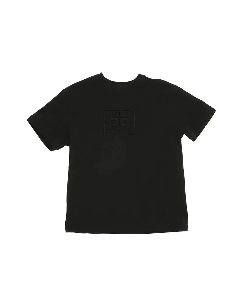 T-SHIRT NERA CON LOGO IN RICAMO ELISABETTA FRANCHI
