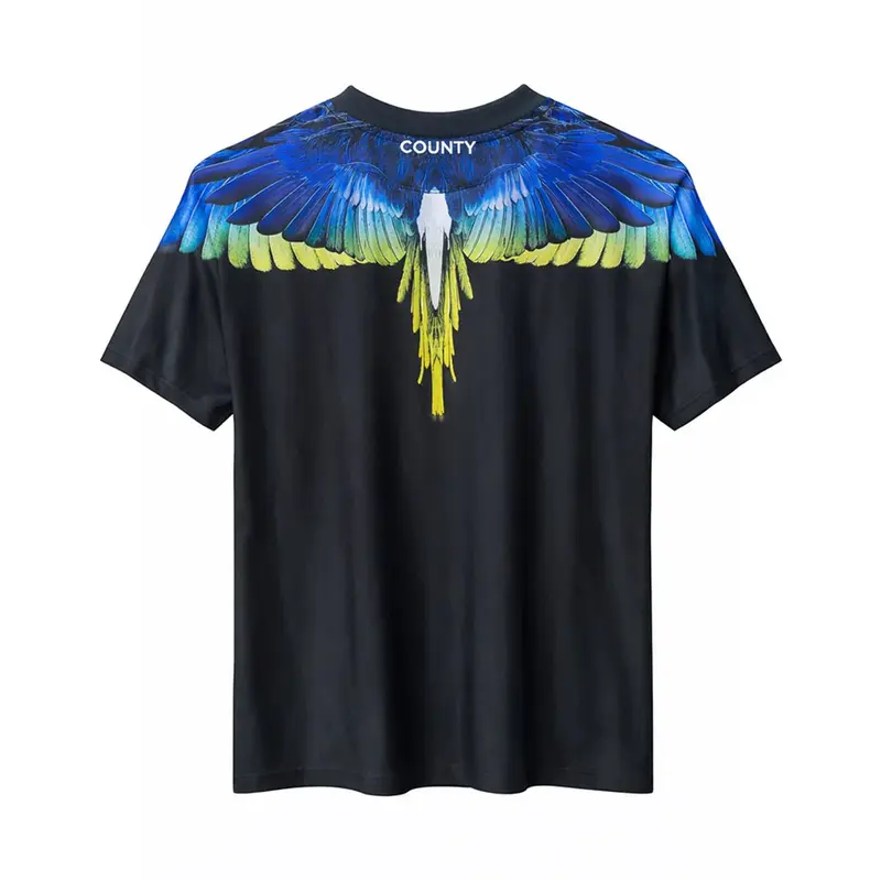 T-SHIRT NERA CON LOGO MARCDELO BURLON
