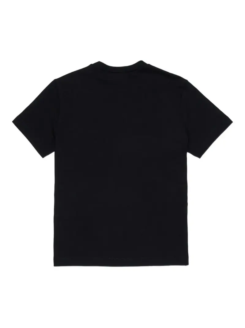 T-SHIRT NERA CON STAMPA BIANCA DSQUARED2