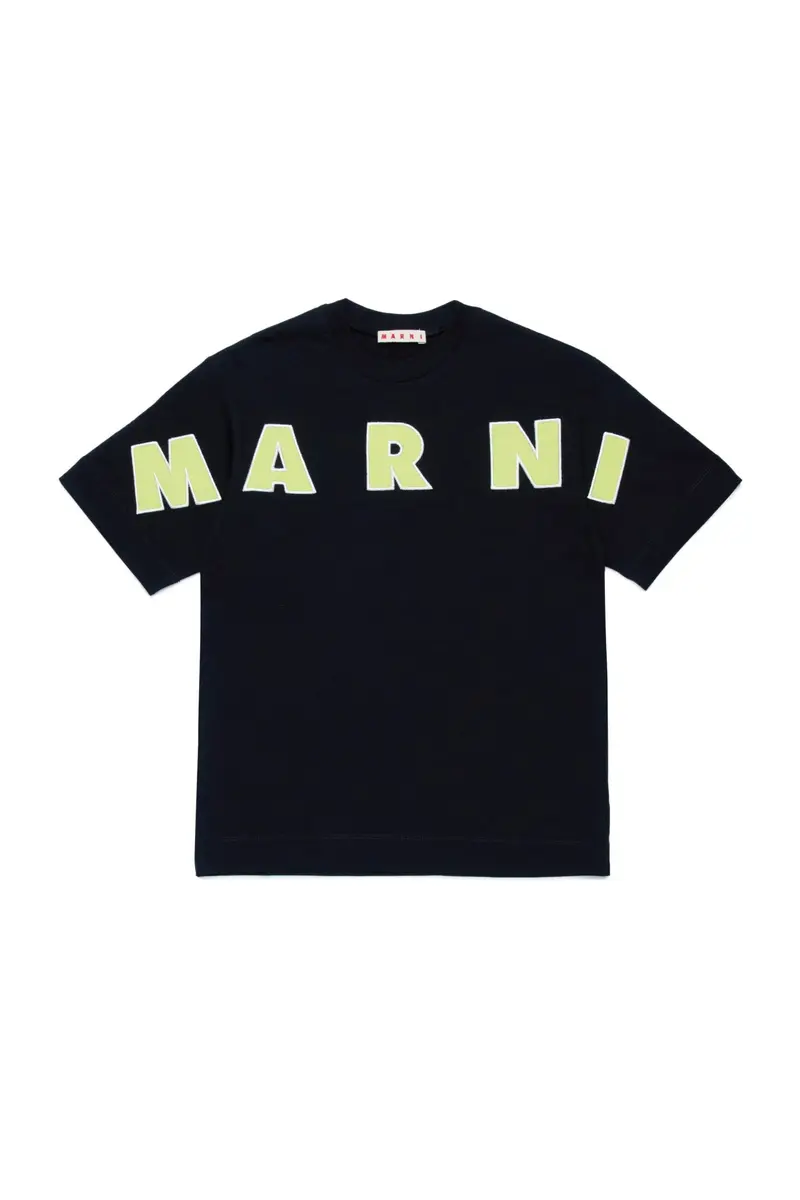 T-SHIRT NERA CON STAMPA MARNI