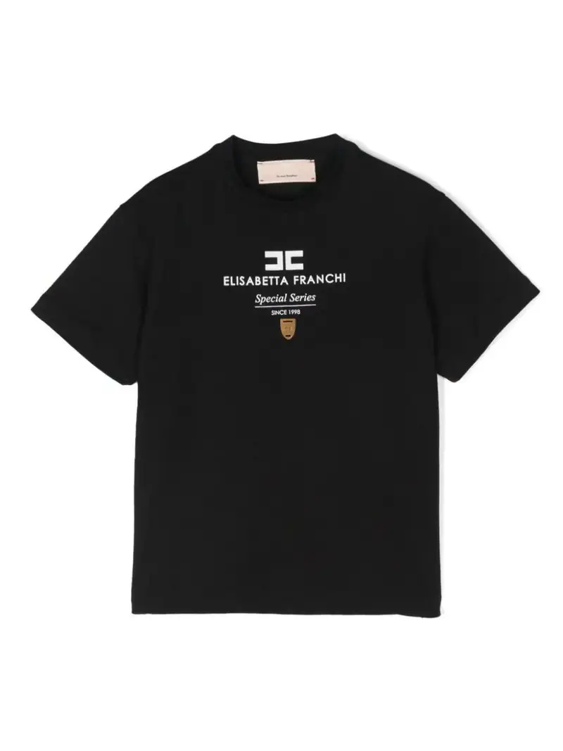 T-SHIRT NERO/AVORIO ELISABETTA FRANCHI