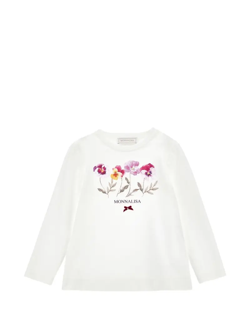 T-shirt per bambina Monnalisa con fiori