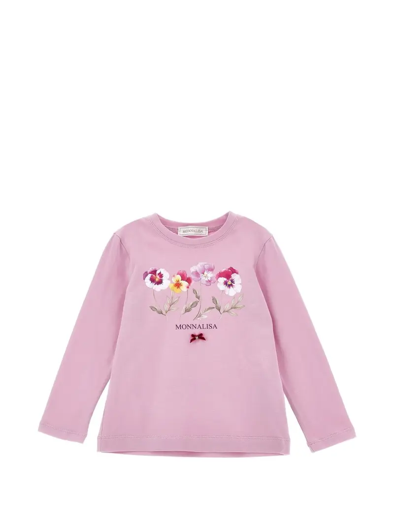 T-shirt per bambina Monnalisa con fiori