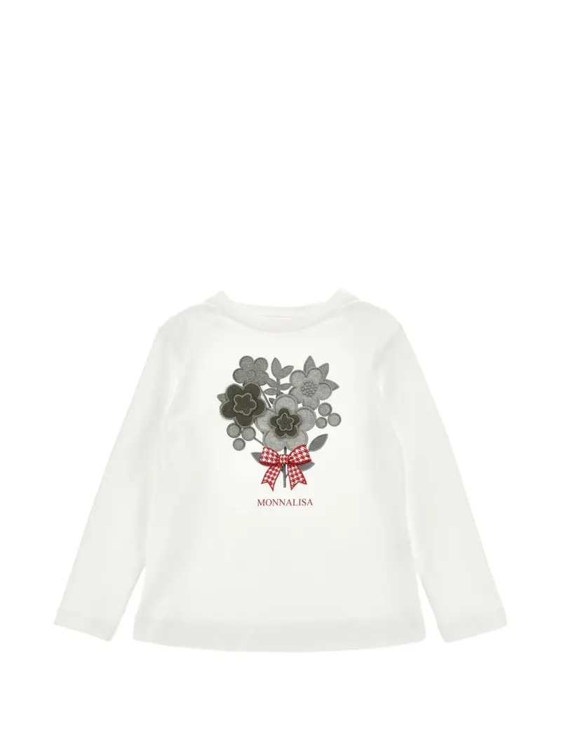 T-shirt per bambina Monnalisa fiori