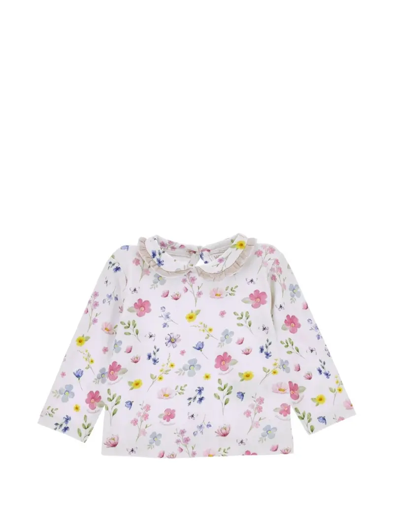 T-shirt per neonata Monnalisa fiorellini