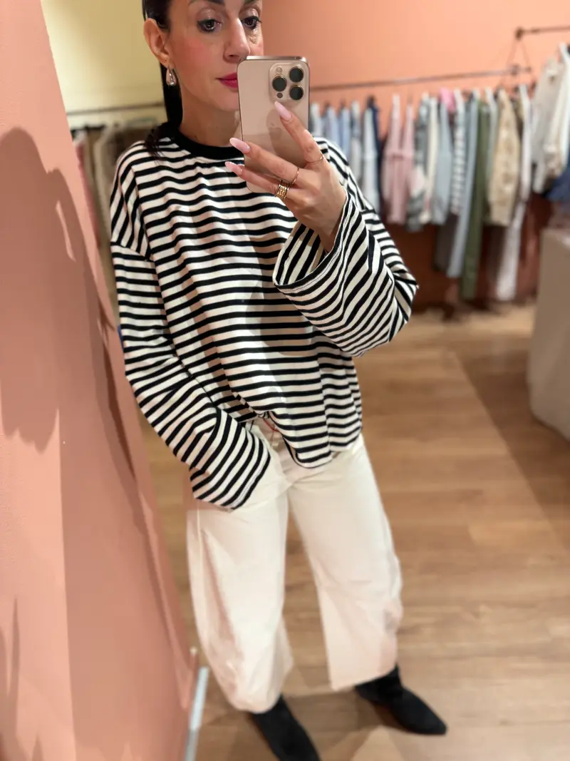 T Shirt righe bianco/nero