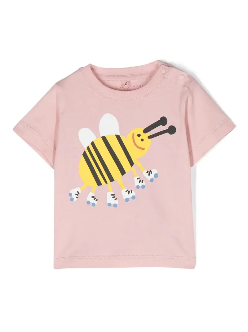T-SHIRT ROSA CON APE STELLA MCCARTNEY