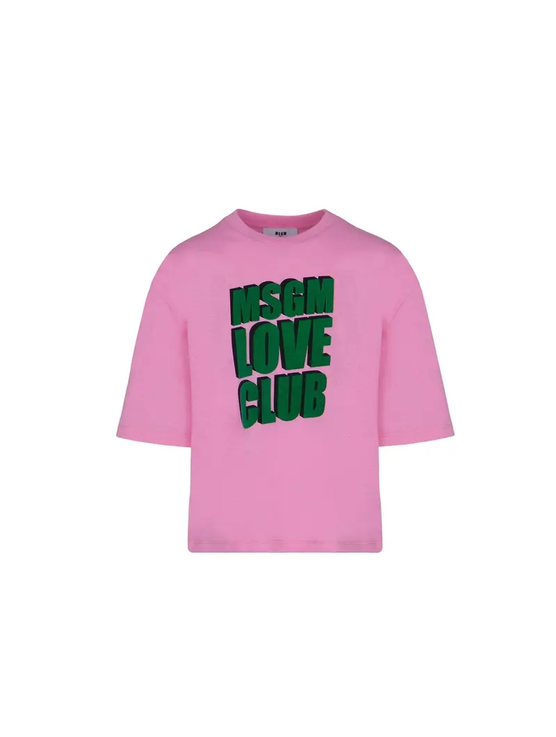 T-SHIRT ROSA MSGM