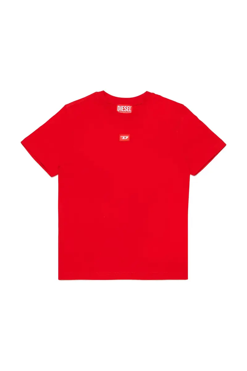 T-SHIRT ROSSA CON LOGO ROSSO DIESEL