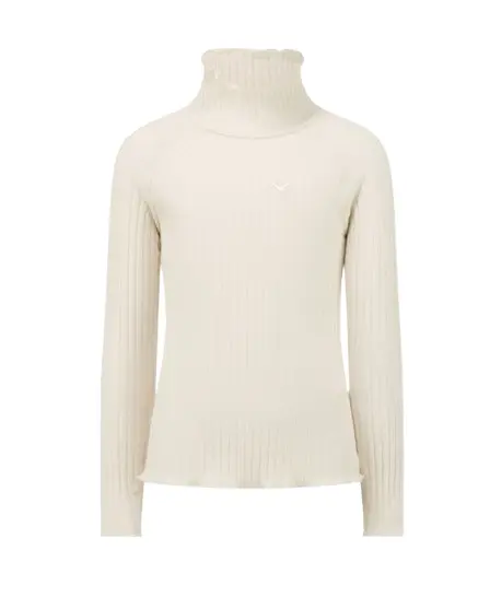 T-shirt slim in cotone a costine con profili arricciati