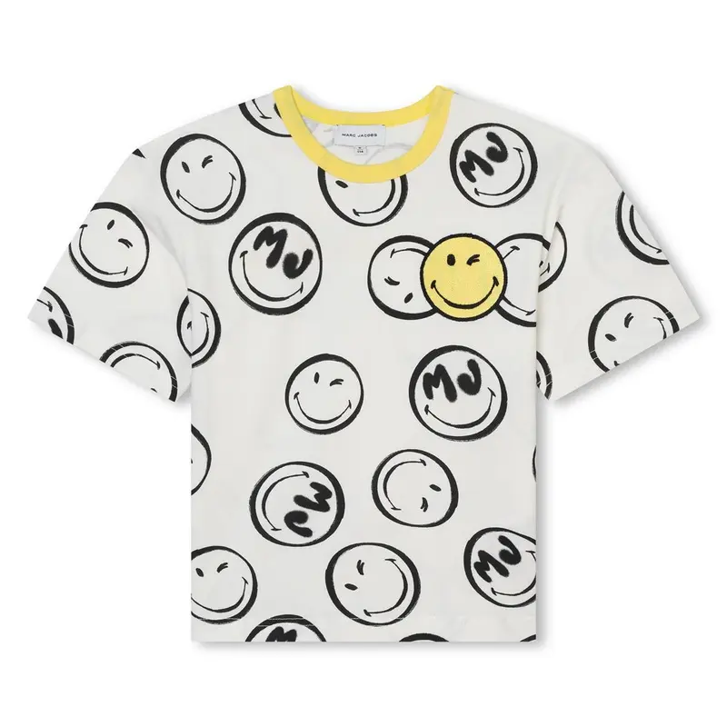 T-shirt stampata in cotone<BR/>