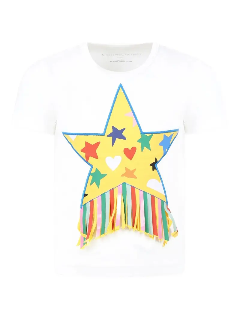 T-SHIRT STELLA GIALLIA CON FRANGE STELLA MCCARTNEY