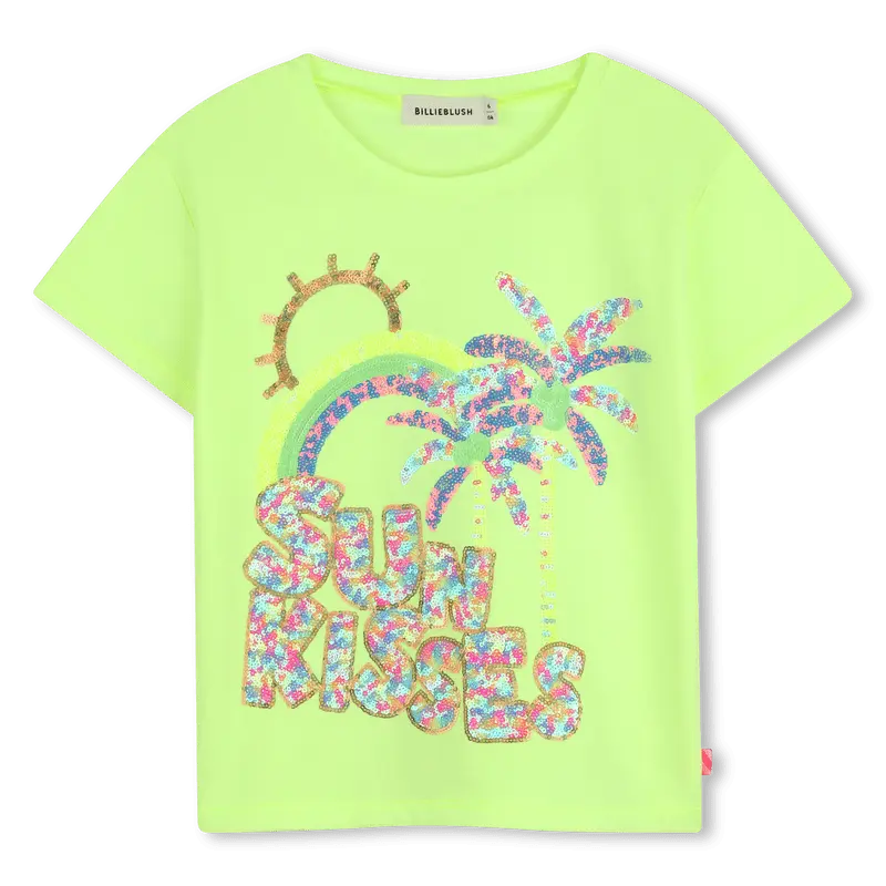 T-SHIRT VEDE FLUO CON STAMPA BILLIEBLUSH