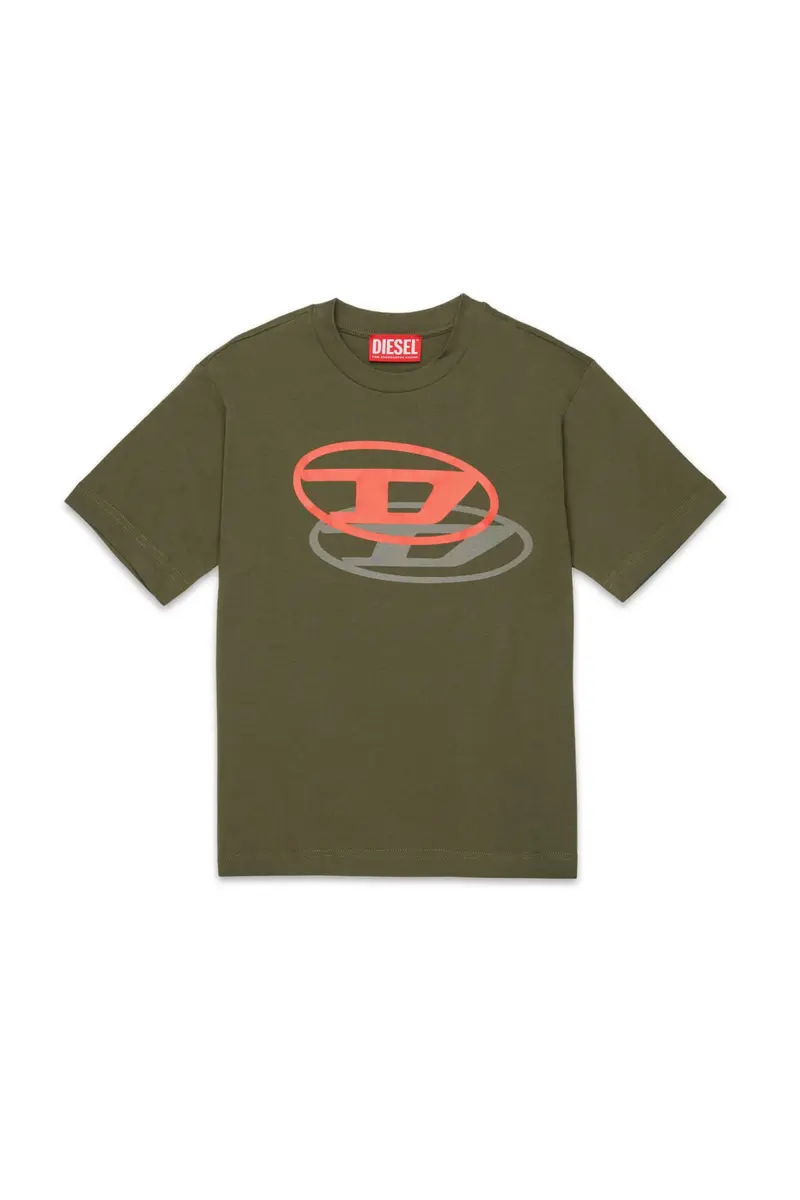 T-SHIRT VERDE CON LOGO DIESEL