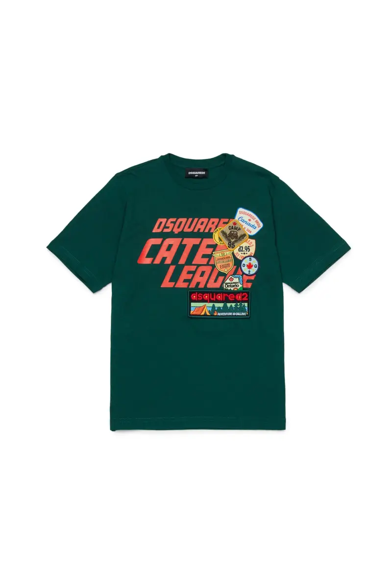 T-SHIRT VERDE CON LOGO DSQUARED2