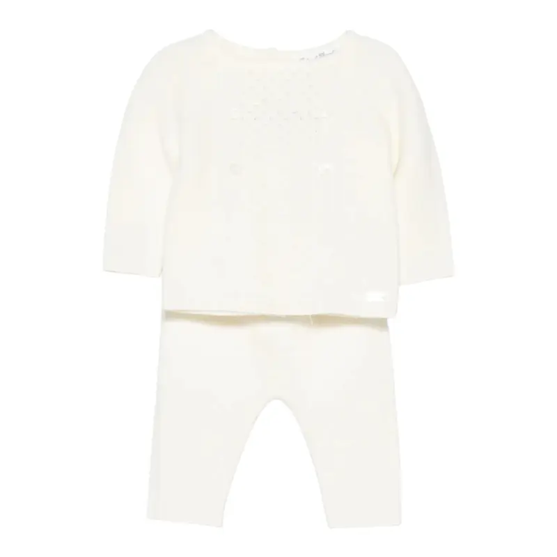 Tartine Et Chocolat Completo 2Pz Maglia-Pantalone Panna per Neonata