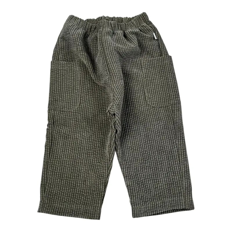Teddy E Minou Pantalone tinta unita con Elastico In Vita Verde per Neonato