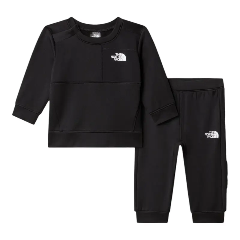 The North Face Completo 2 Pezzi Felpa-Pantalone tinta unita Nero per Neonato