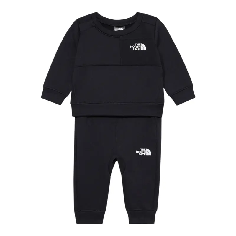 The North Face Completo 2Pz Felpa-Pantalone tinta unita Nero per Bambino