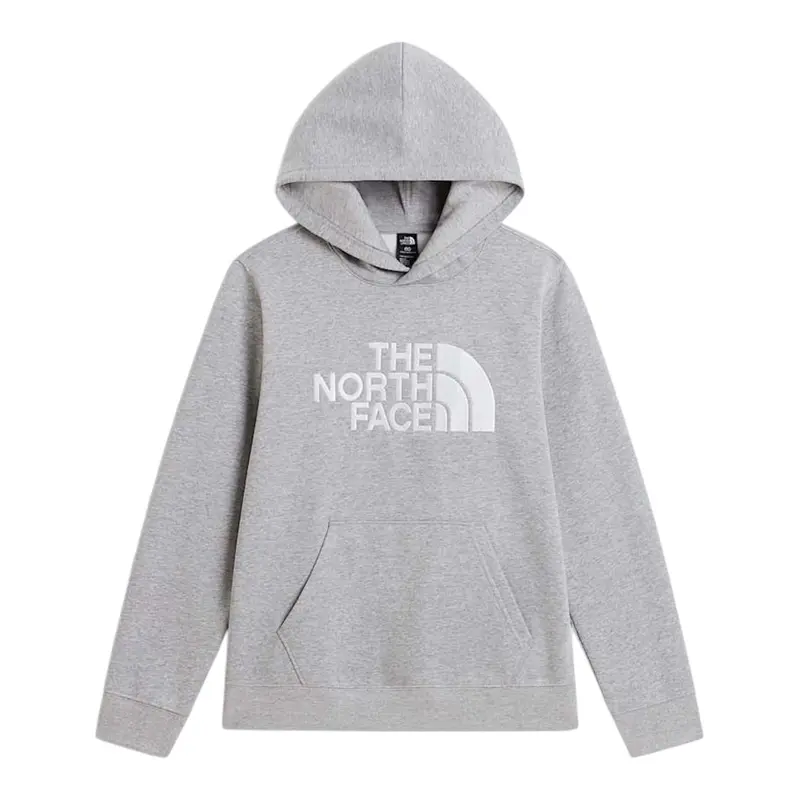 The North Face Felpa Chiusa con Cappuccio tinta unita Grigio per Bambino