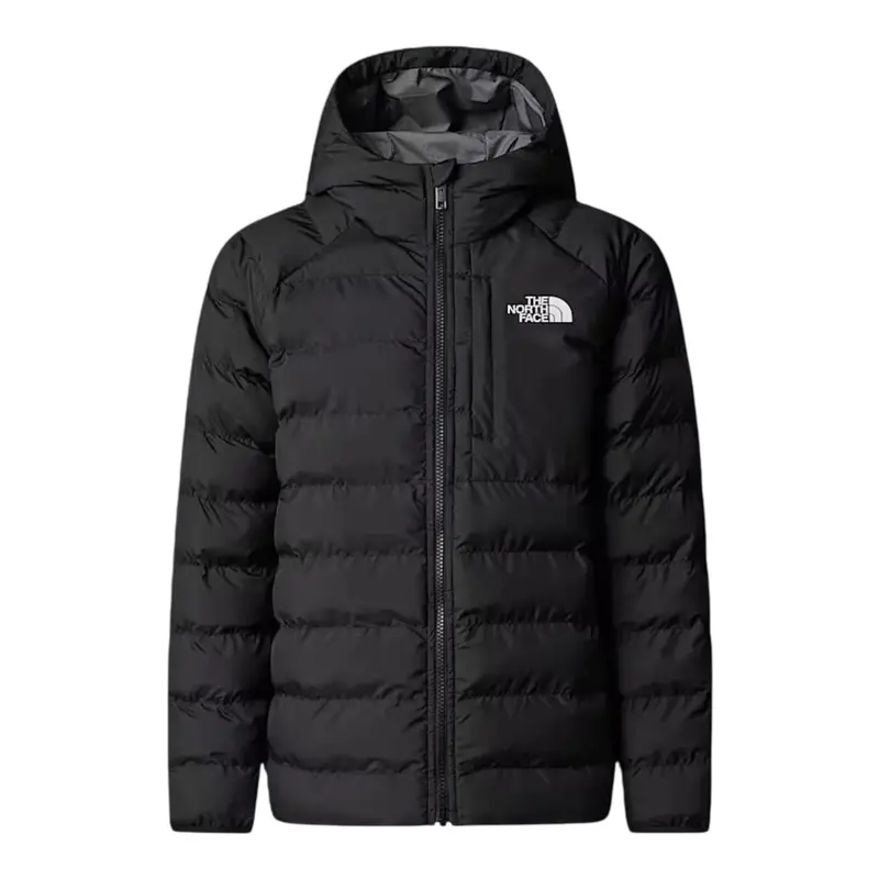The North Face Giubbino Reversibile Bicolore con Cappuccio Nero/Grigio per Bambino
