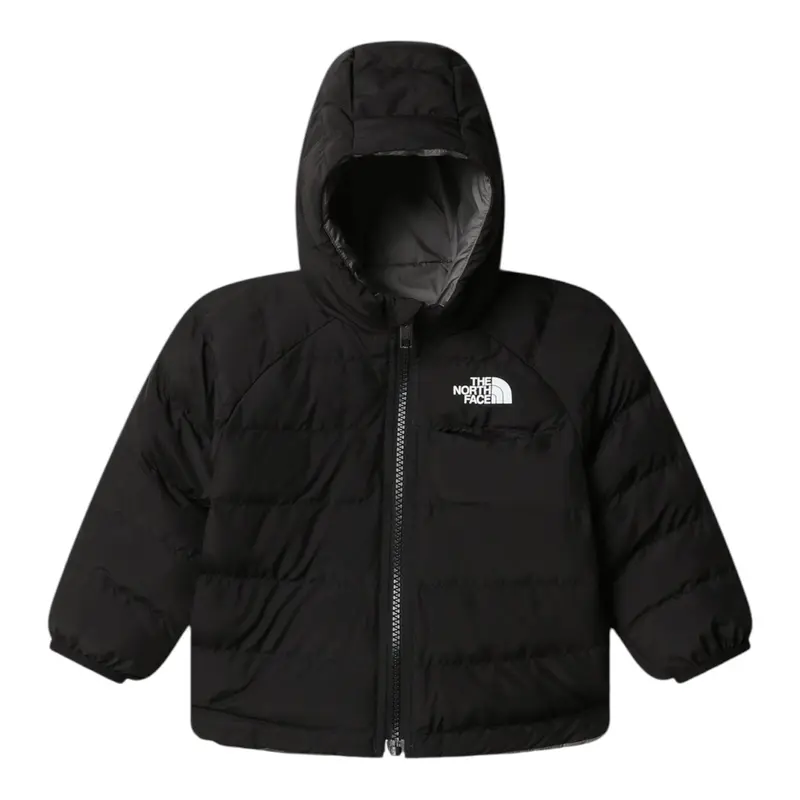 The North Face Giubbino Reversibile Bicolore Nero/Grigio per Neonato