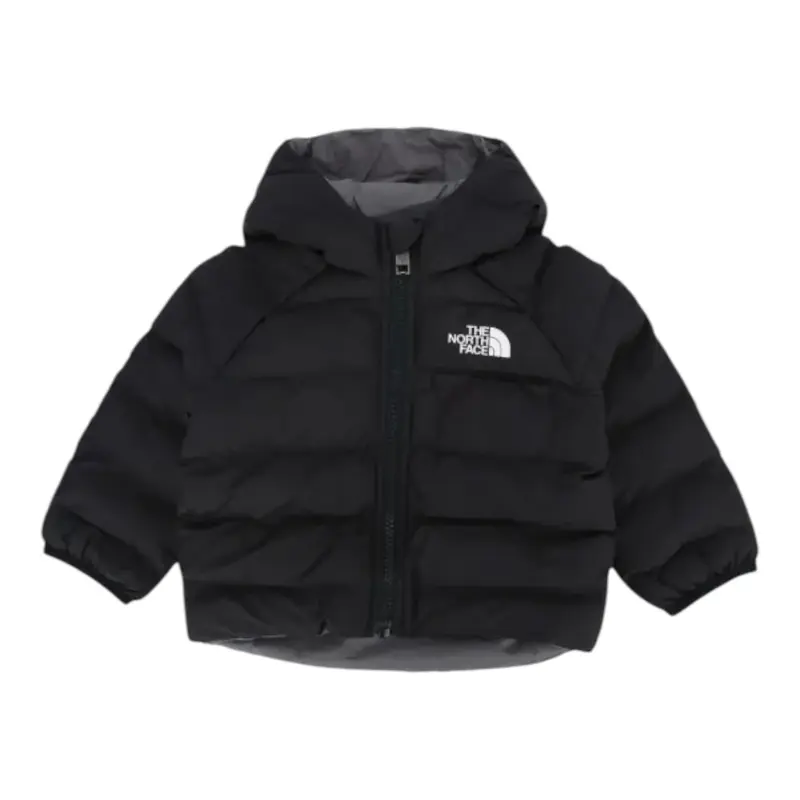 The North Face Giubbino tinta unita con Cappuccio Reversibile Nero per Neonato