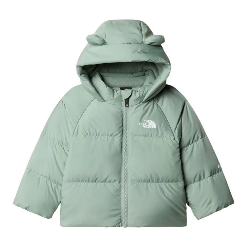The North Face Giubbino tinta unita con Cappuccio Verde per Neonato