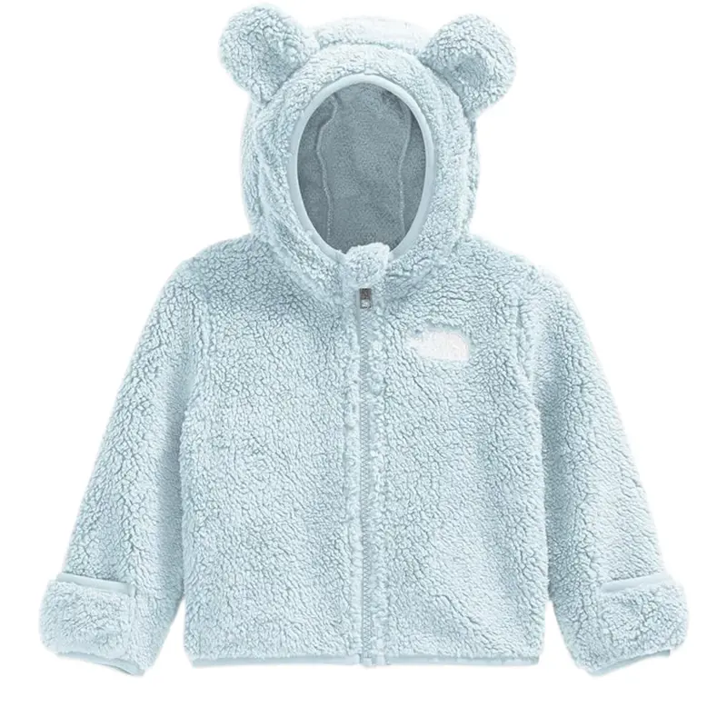 The North Face Giubbino tinta unita con Zip E Cappuccio Azzurro per Neonato