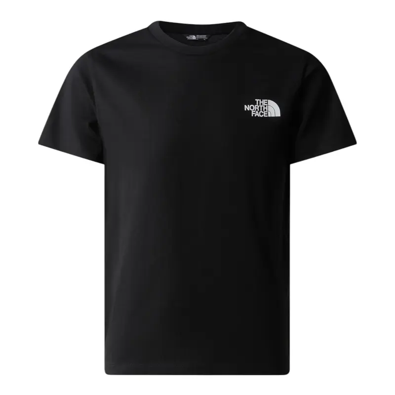 The North Face T-Shirt Girocollo tinta unita con Logo Nero per Bambino