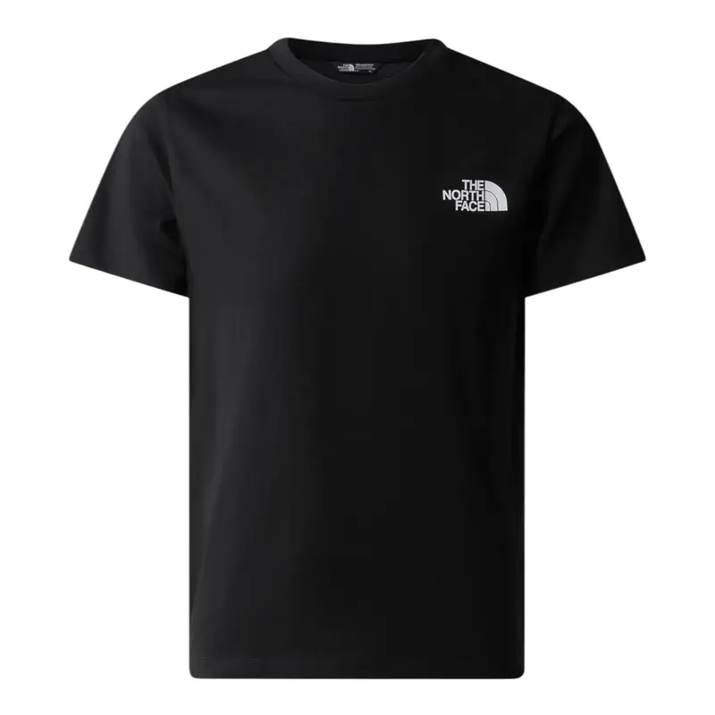 The North Face T-Shirt Girocollo tinta unita con Logo Nero per Bambino