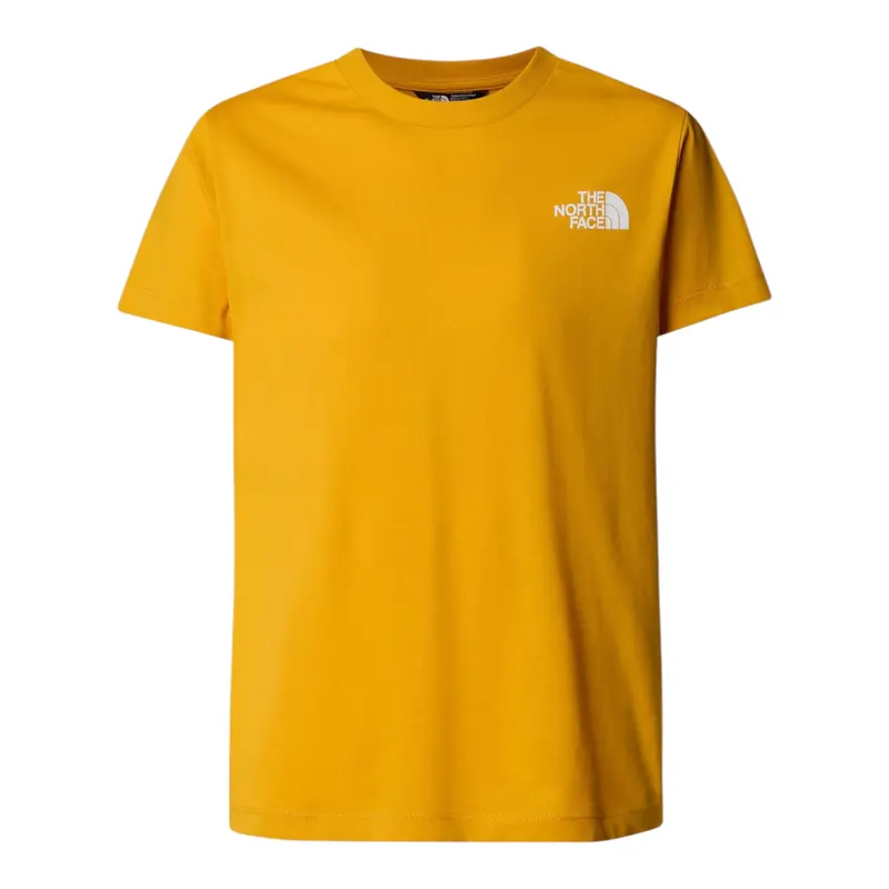 The North Face T-Shirt Girocollo tinta unita con Logo Senape per Bambino