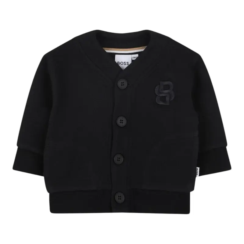 Timberland Cardigan tinta unita con Logo Nero per Neonato
