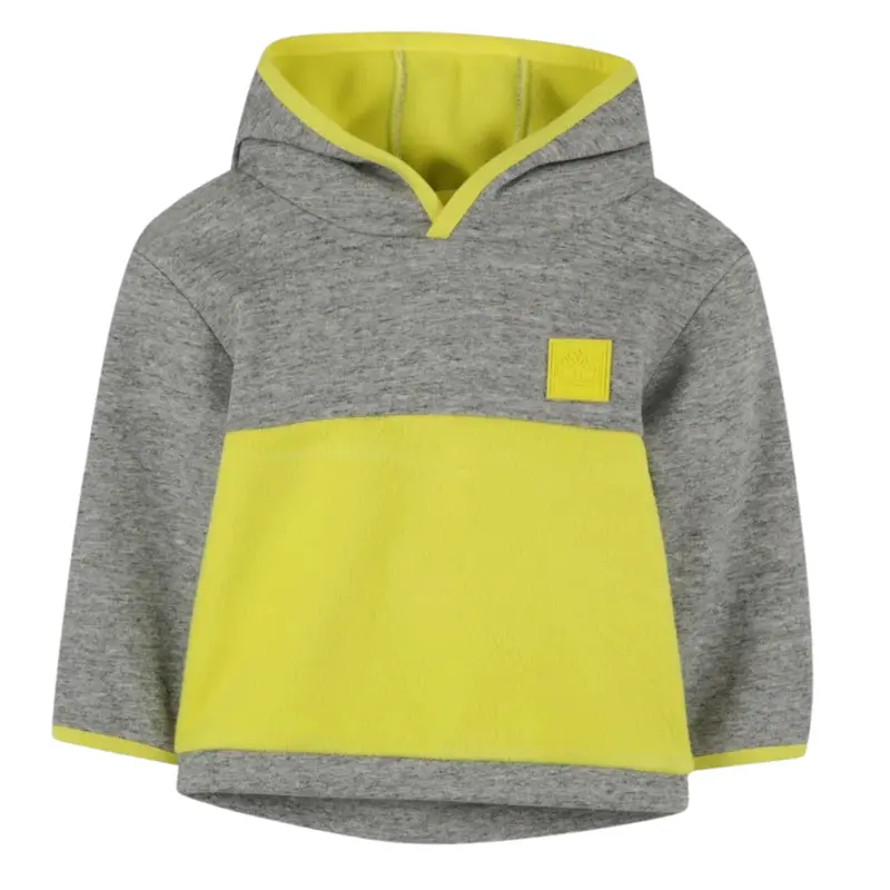 Timberland Felpa Bicolore con Cappuccio Grigio per Bambino