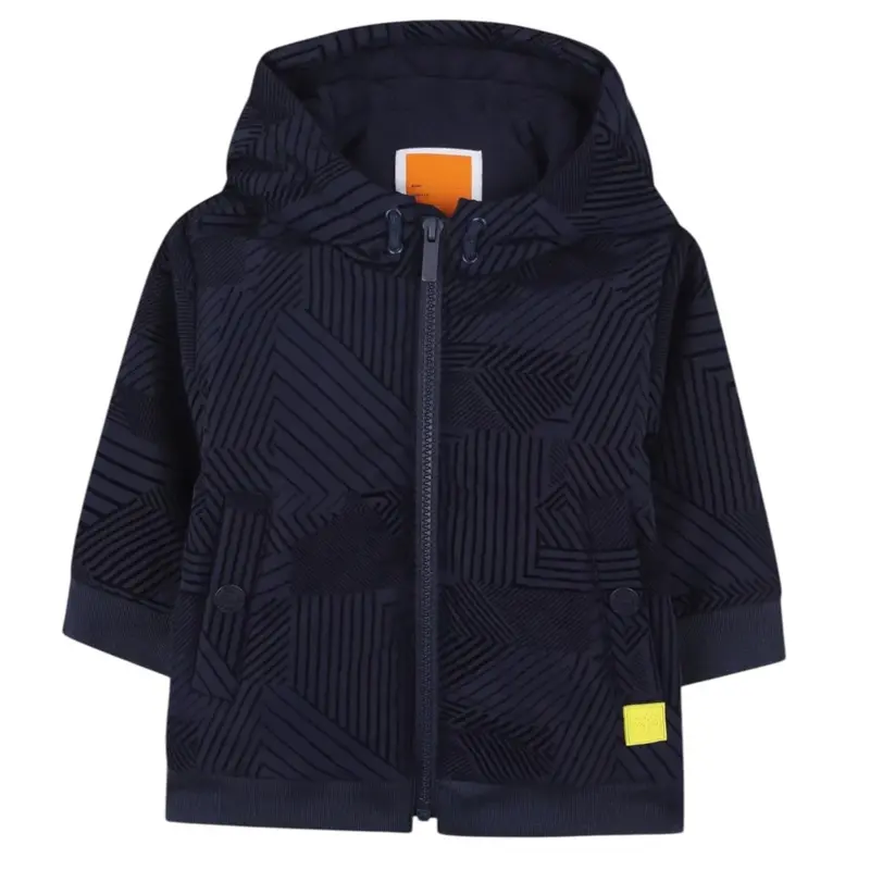 Timberland Giubbino tinta unita con Zip E Cappuccio Blu per Bambino