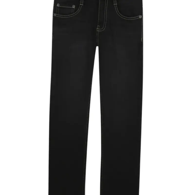 Timberland Jeans tinta unita con Cuciture In Contrasto Nero per Bambino