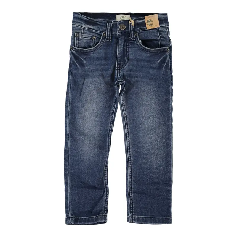 Timberland Jeans tinta unita con Girovita Regolabile Blu per Bambino