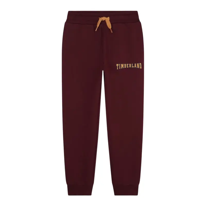 Timberland Pantalone Modello Tita tinta unita con Logo Bordeaux per Bambino