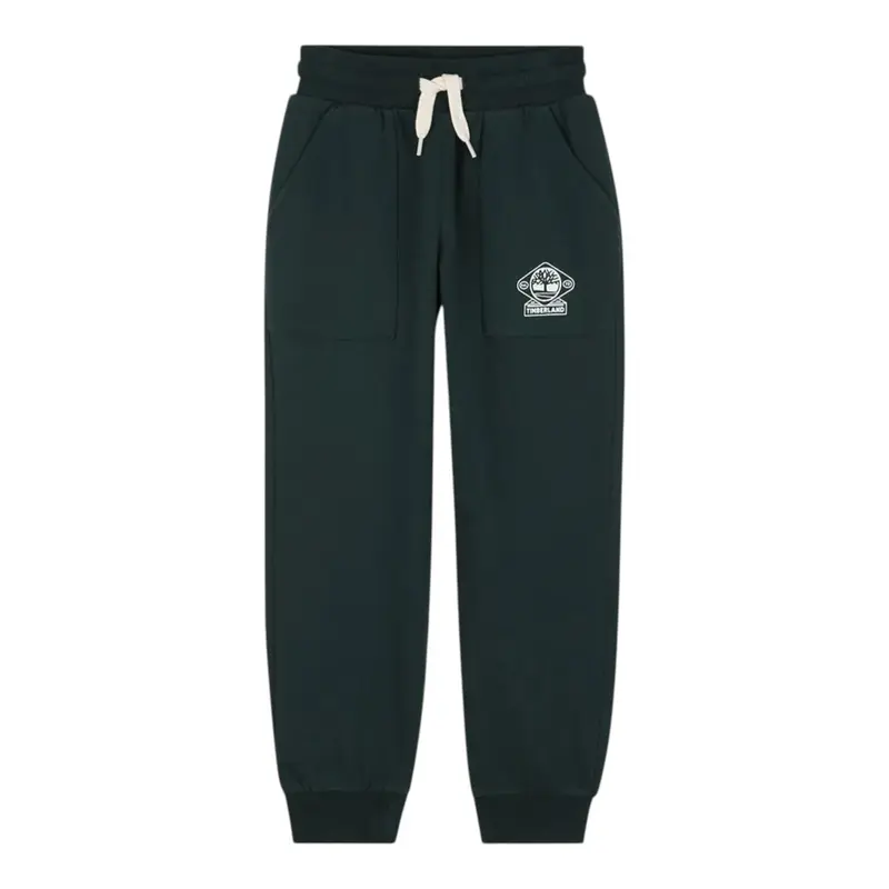 Timberland Pantalone Modello Tuta tinta unita Verde per Bambino
