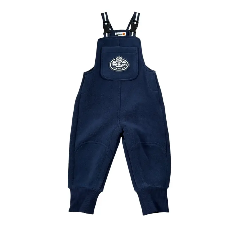 Timberland Salopette tinta unita con Logo Blu per Neonato