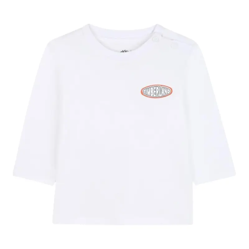 Timberland Shirt tinta unita con Stampa Bianco per Bambino