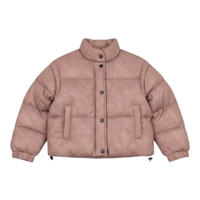 To Be Too Giubbino tinta unita con Zip Rosa per Bambina