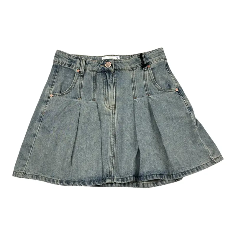 To Be Too Gonna In Denim con Plisset Azzurro per Bambina