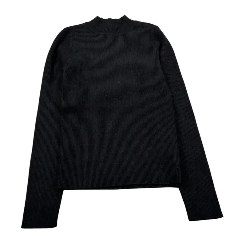 To Be Too Maglia tinta unita Modello Crop Nero per Bambina